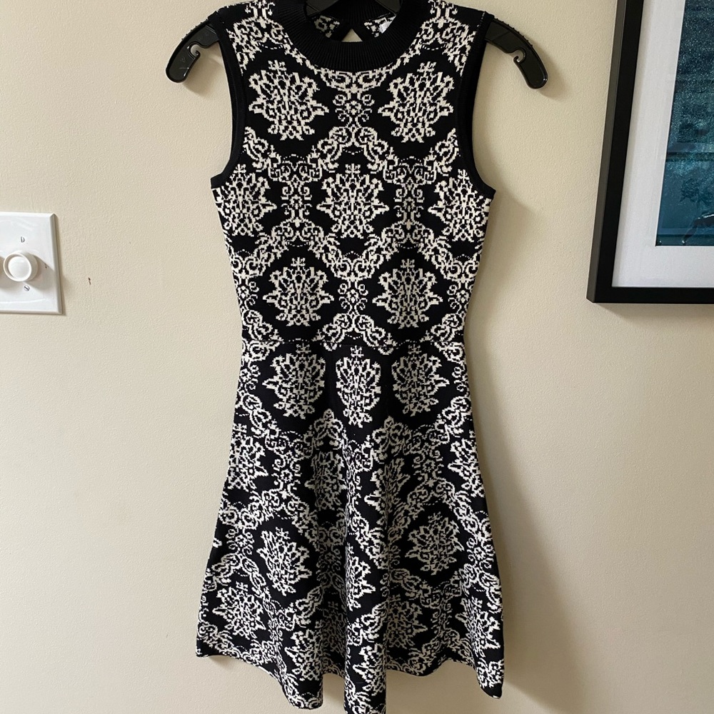 Black and white sweater dress